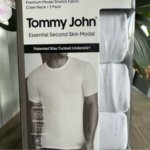Tommy John Essential Second Skin Modal Undershirt 3-Pack - White Size M